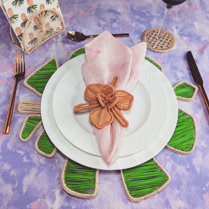 Monstera Leaf Handwoven Iraca Placemat