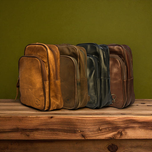 Bovine Leather Sling Bag - Olive
