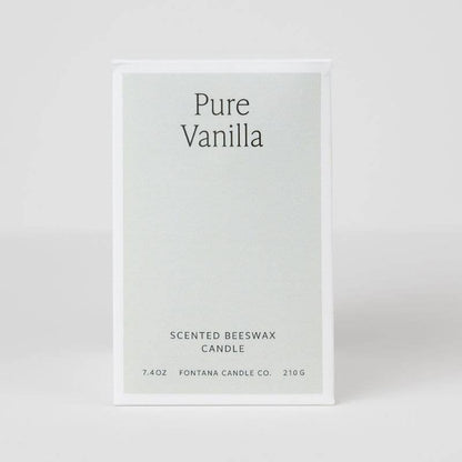 Pure Vanilla Essential Oil Beeswax Jar Candle: Non-Toxic