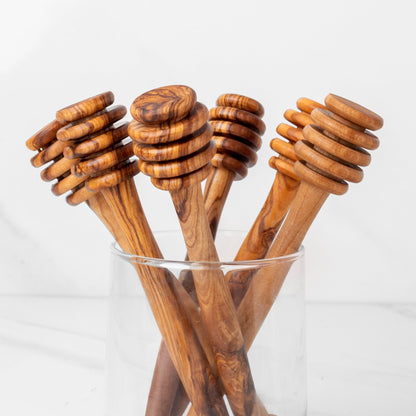 Handmade Olive Wood Honey Dipper – Simple & Natural