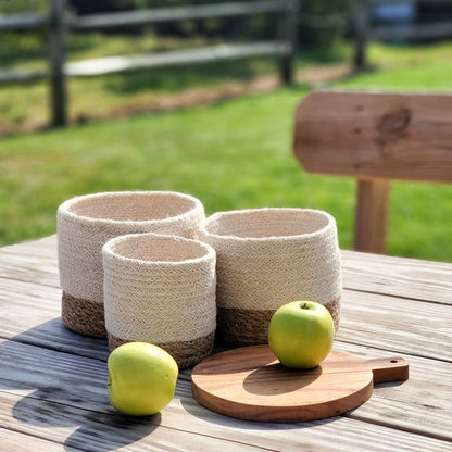 Handwoven Wicker Storage Basket • Savar Bin-Set of 3