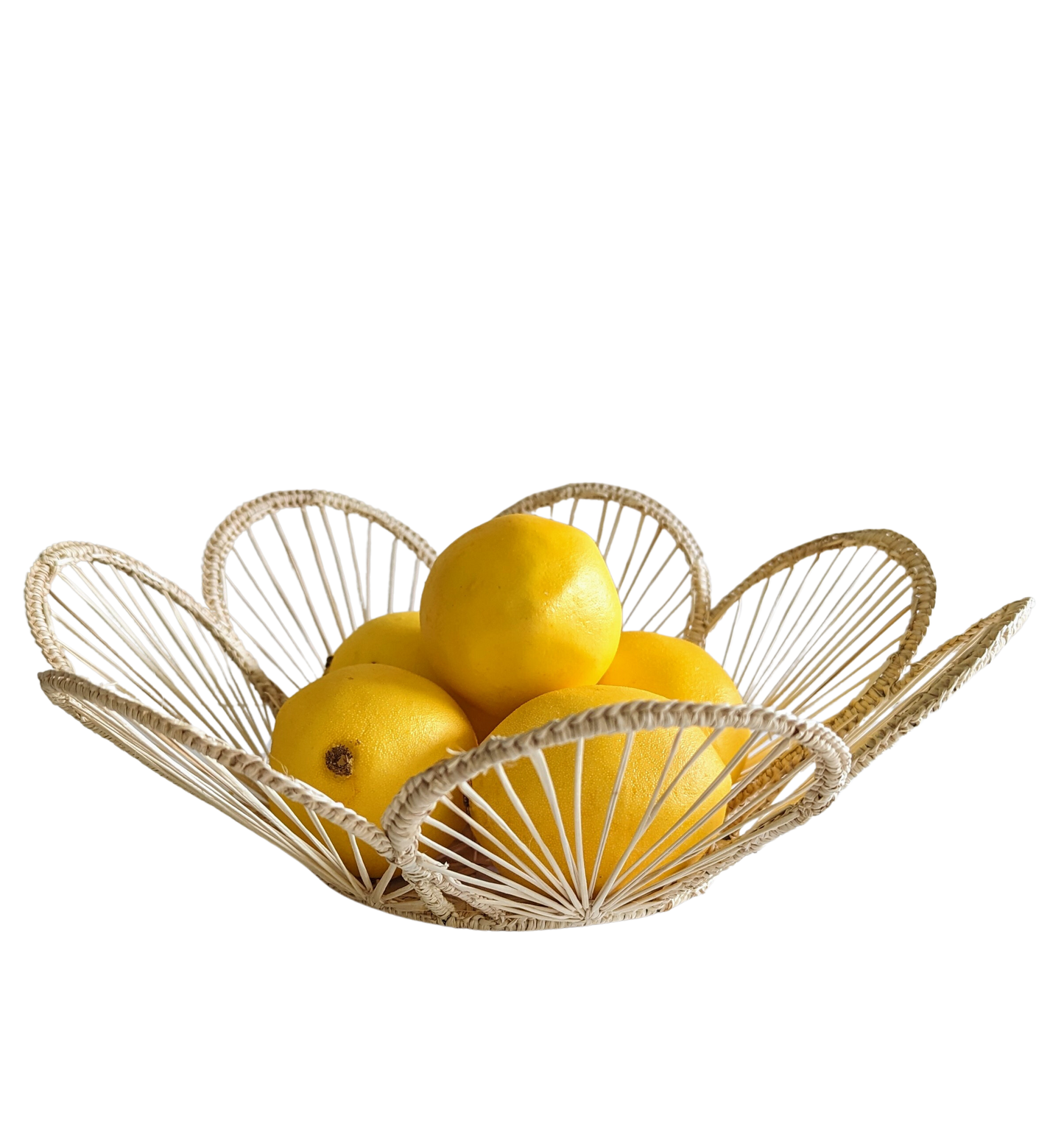 12" Scalloped Handwoven Iraca Bread Basket