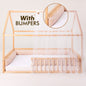 Montessori House Bed for Kids with Fence